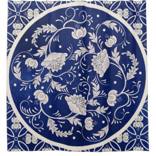 vintage background. Beautiful floral round pattern Shower Curtain