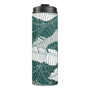 vintage background leaves pattern design illustrat thermal tumbler