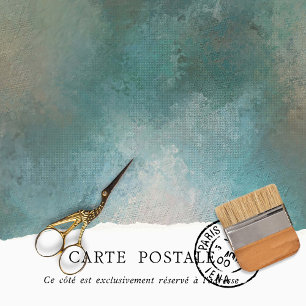 Vintage Background Rustic Aqua Texture Decoupage  Tissue Paper