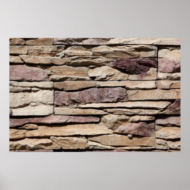 Vintage background texture old masonry stone brick poster (Front)