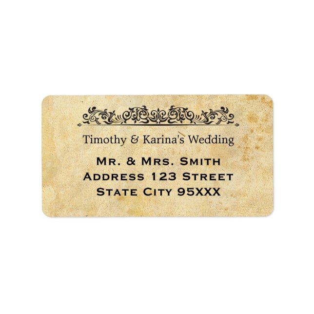 Vintage Background with Celtic Pattern Label (Front)