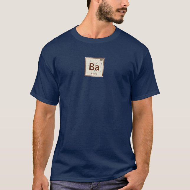Vintage BACON Periodic Table T-Shirt (Front)