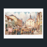 Vintage Bad Kissingen Marketplace Postcard<br><div class="desc">This postcard is a reproduction of a vintage travel postcard showing the marketplace in Bad Kissingen,  Germany.</div>