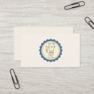 Vintage Badge Clean Business Card purrfect