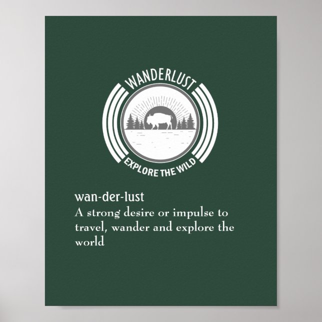 Vintage Badge	Cute Wall Art Poster | wanderlust  (Front)