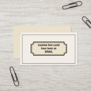 Vintage Badge Modern Business Card meeting