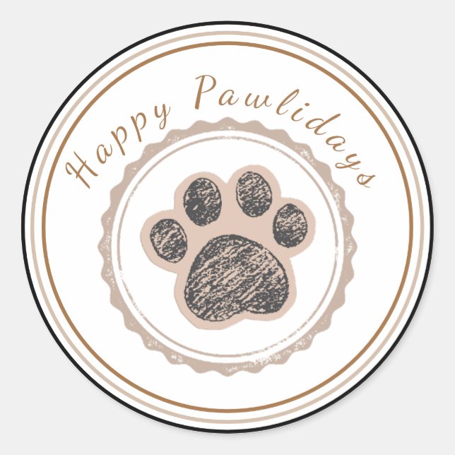 Vintage Badge Modern Dog Lover Sticker  (Front)