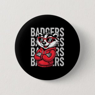 Vintage Badger Gift For Men Women Boys Girls Kids 6 Cm Round Badge