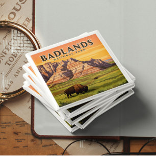 Vintage Badlands National Park Magnet
