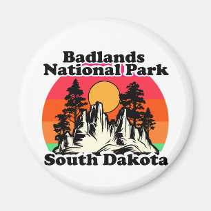 Vintage Badlands National Park Magnet