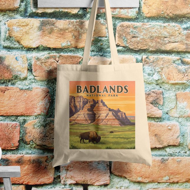Vintage Badlands National Park Tote Bag (Creator Uploaded)