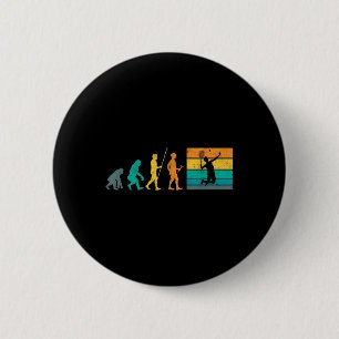 Vintage Badminton Evolution Shuttle Retro Badminto 6 Cm Round Badge