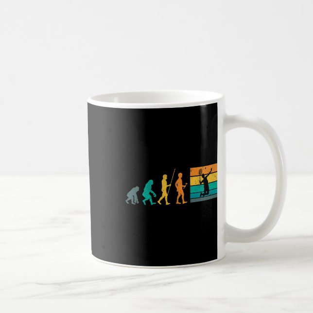 Vintage Badminton Evolution Shuttle Retro Badminto Coffee Mug (Right)