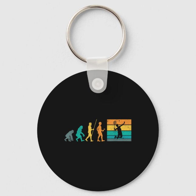 Vintage Badminton Evolution Shuttle Retro Badminto Key Ring (Front)