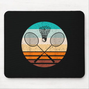 Vintage Badminton Player Badminton Mouse Pad