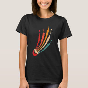Vintage Badminton Racket Shuttlecock Battledore Bi T-Shirt