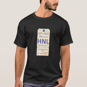 Vintage Baggage Tag For Daniel K Inouye Airport H T-Shirt