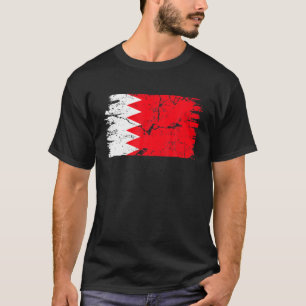 Vintage Bahrain Bahraini Flag Pride Support Bahrai T-Shirt