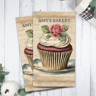 Vintage Baker Pastry Chef Cake Bakery Cupcake Business Card