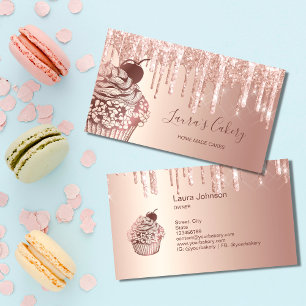 Vintage Bakery Cupcake Chef Catering Sweets Pastry Business Card