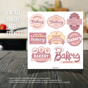 Vintage Bakery Label Stickers