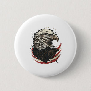 Vintage Bald Eagle Patriotic Engraving Shirt Desig 6 Cm Round Badge