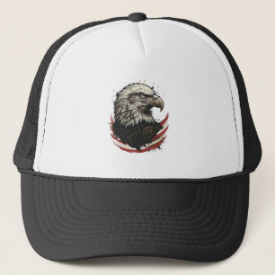Vintage Bald Eagle Patriotic Engraving Shirt Desig Trucker Hat