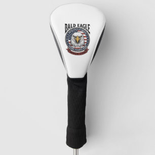 Vintage Bald Eagle Patriotic T-Shirt Design_1 Golf Head Cover