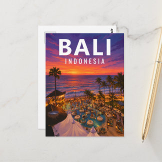 Vintage Bali Postcard – Finns Beach Club Sunset