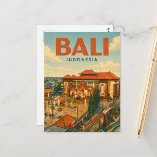 Vintage Bali Postcard – Pasar Badung Denpasar