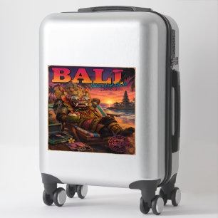 Vintage Bali Sunset Tropical Wall Art