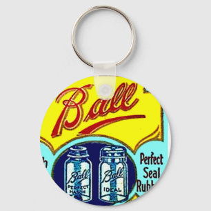Vintage Ball Fruit Jar Rubbers Rings Box Jars Key Ring