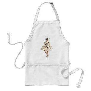 Vintage Ballerina Dark Colours Standard Apron