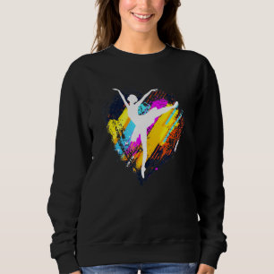 Vintage Ballerina Retro Distressed Ballet Dancer G Sweatshirt