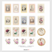 Vintage Ballerinas Custom-Cut Vinyl Sticker