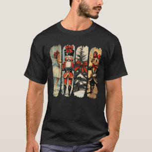 Vintage Ballet and Nutcracker Coquette Bow Christm T-Shirt