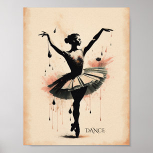Vintage ballet dance poster