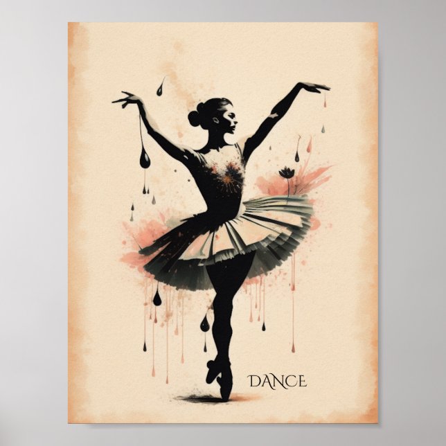 Vintage ballet dance poster (Front)