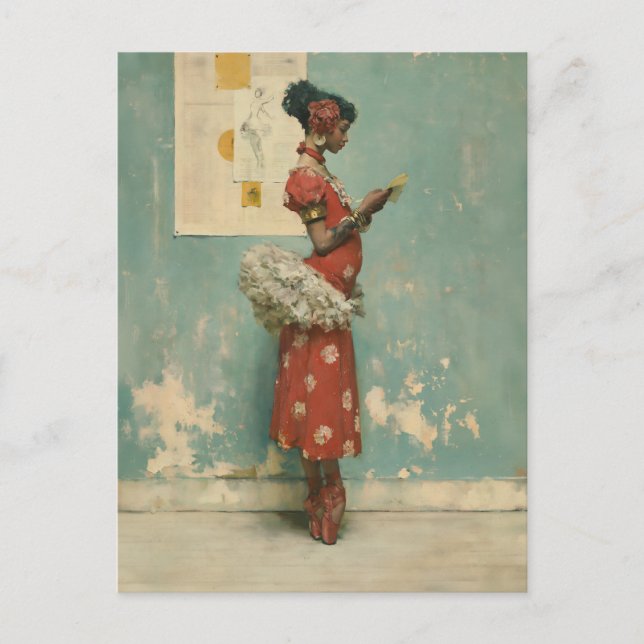 Vintage Ballet Elegance  Postcard (Front)