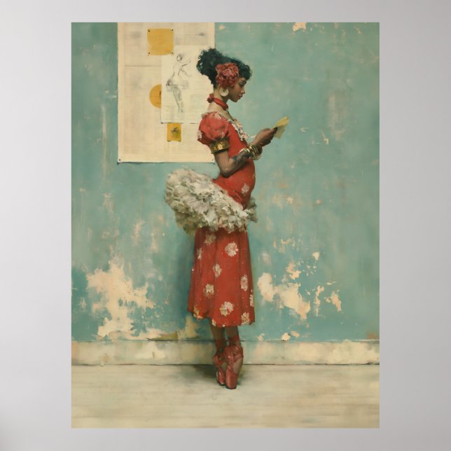 Vintage Ballet Elegance  Poster (Front)