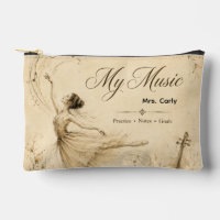 Vintage Ballet Music Cosmetic Bag