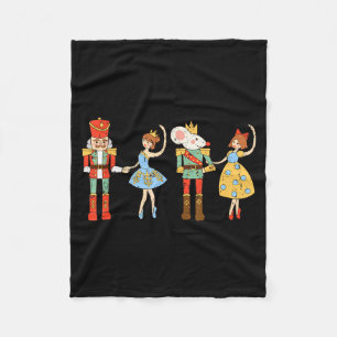 Vintage Ballet Sugar Plum Fairy Nutcracker Squad C Fleece Blanket