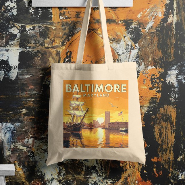 Vintage Baltimore Maryland Tote Bag (Creator Uploaded)