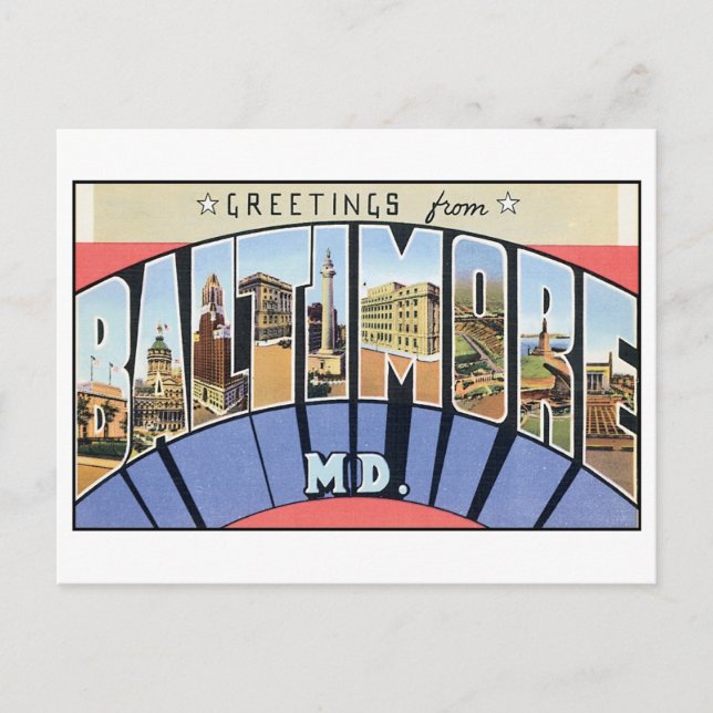 Vintage Baltimore Postcard (Front)