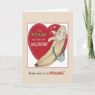 Vintage Banana Valentine Card