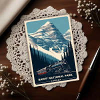 Vintage Banff National Park Canada Travel