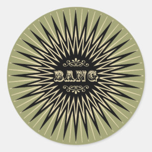 Vintage Bang Classic Round Sticker