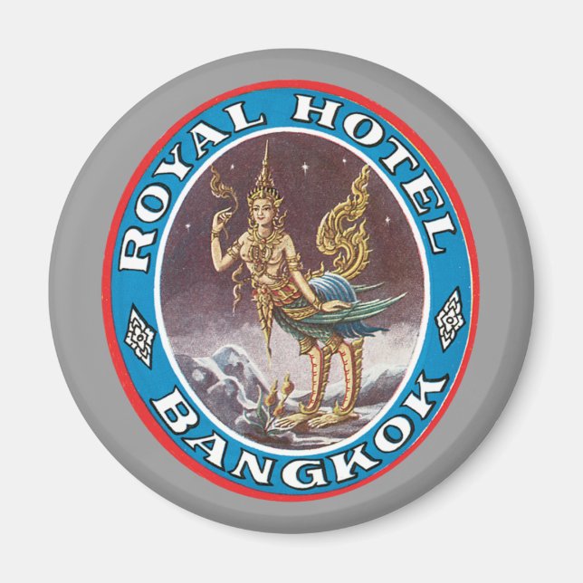 Vintage Bangkok Thailand Magnet (Front)