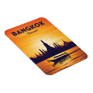 Vintage Bangkok Thailand travel Magnet