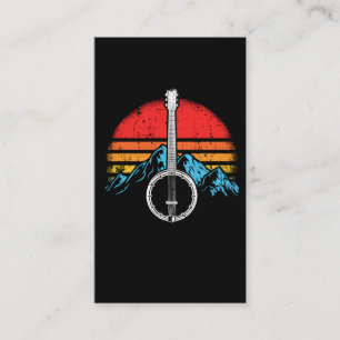 Vintage Banjo Player Bluegrass Musician Business Card